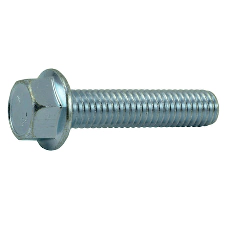 Midwest Fastener Grade 5, 3/8"-16 Flange Bolt, Zinc Plated Steel, 1-3/4 in L, 5 PK 34808
